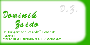 dominik zsido business card